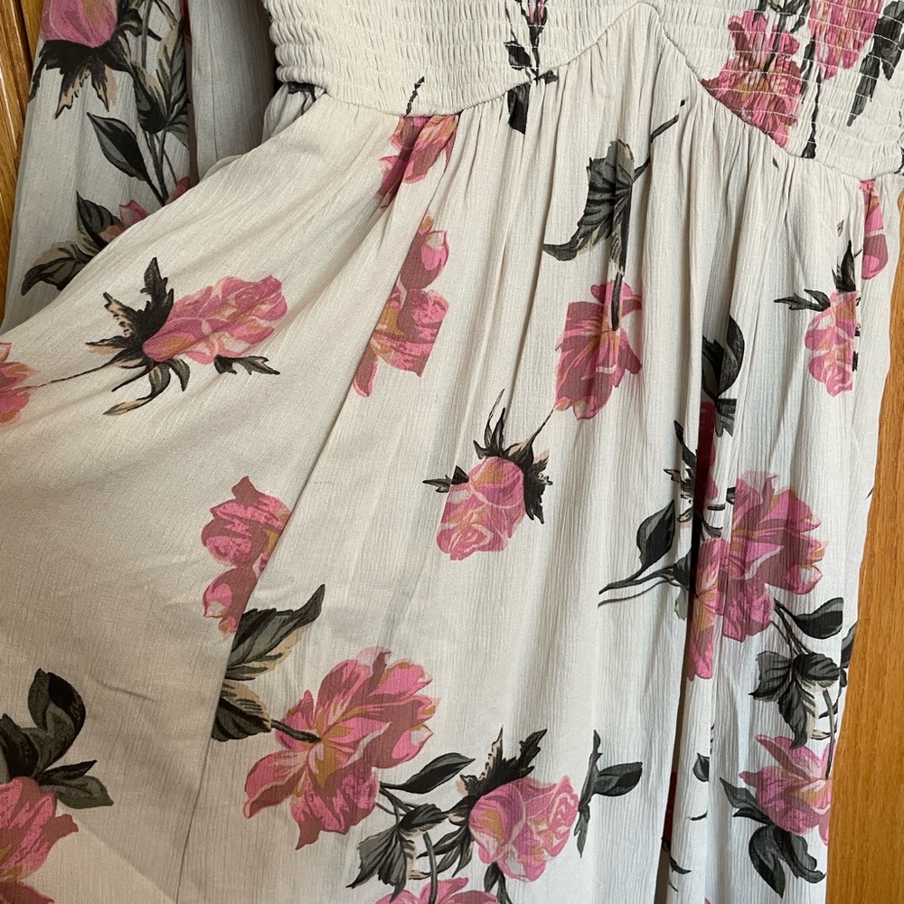 Torrid Rory Floral Long Sleeve Dress Smocked Bodice Gauze Woven Dress M/L NWT - Picture 7 of 16
